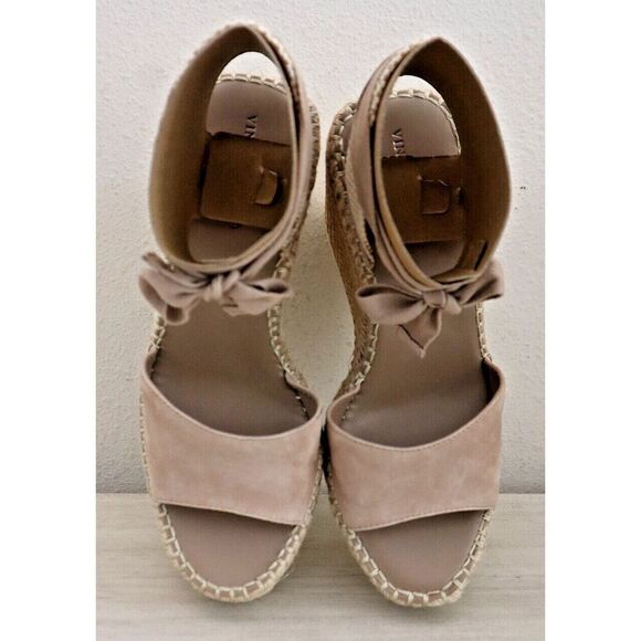 Vince Camuto Women's Sz 8.5M Truffle Taupe Bendsen Espadrille Wedge Sandals - Picture 3 of 11
